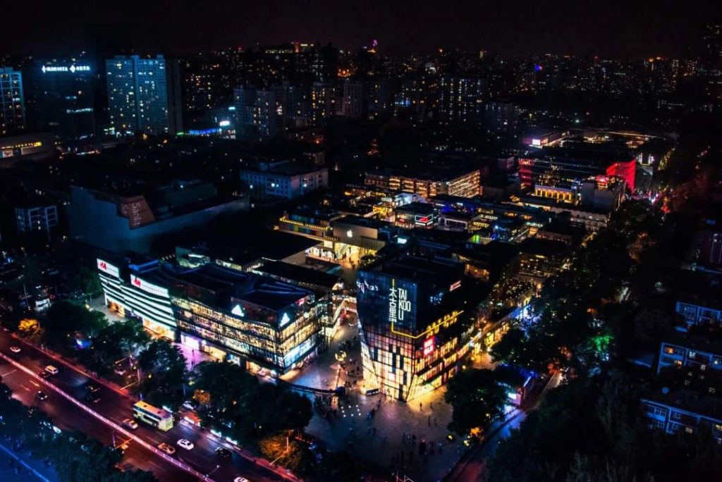 Night shopping from sanlitun in Beijing